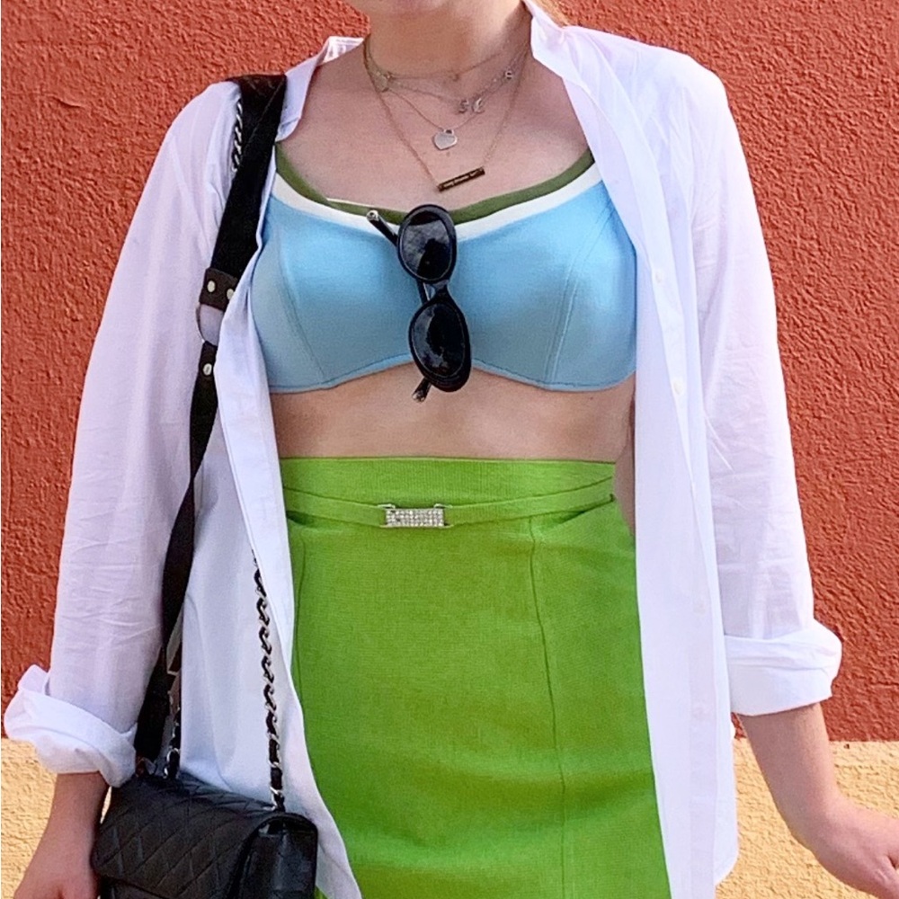 1950s 1960s Vintage "Sirena California" Blue Bikini Swimsuit